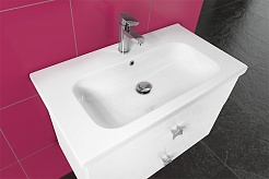 Водолей Мебель для ванной "Арнелла 80" белая, ящики – фотография-6